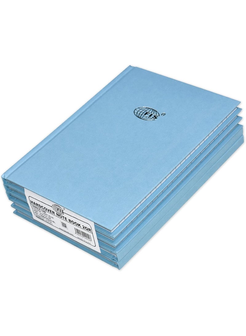 FIS 2 Quire Hard Cover Single Ruled Notebook, 96 Pages Blue Pack of 5 Pieces - Image 1